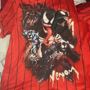 Marvel Venom Red and Black Jersey Shirt